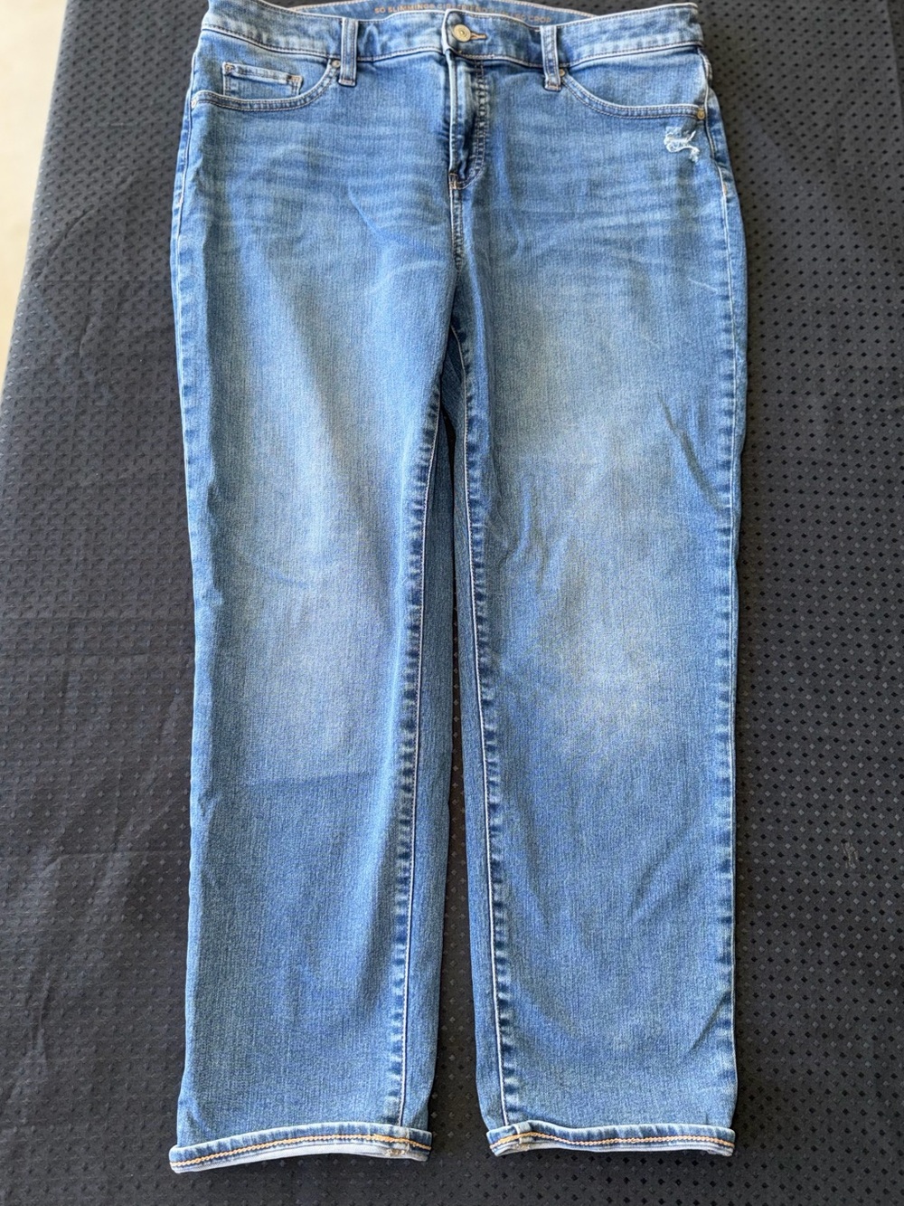 Chico's So Slimming Girlfriend Slim Leg Crop Jeans Size 2/ US 12 Medium Wash